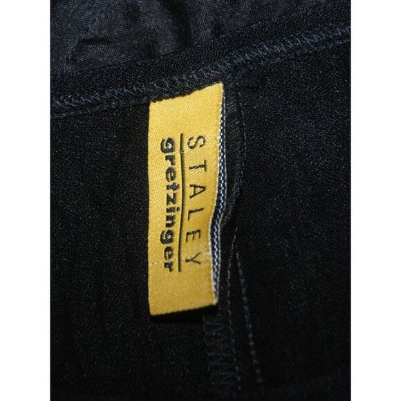 Staley Gretzinger Sz M Black Art-to-Wear Circle Patch Top Shirt Long Sleeve NWOT - Picture 9 of 12